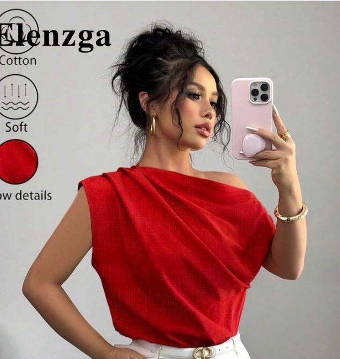 Sophia Draped Asymmetrical Top