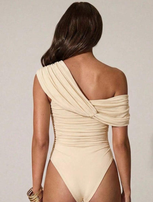 Women’s Elegant One-Shoulder Bodysuit